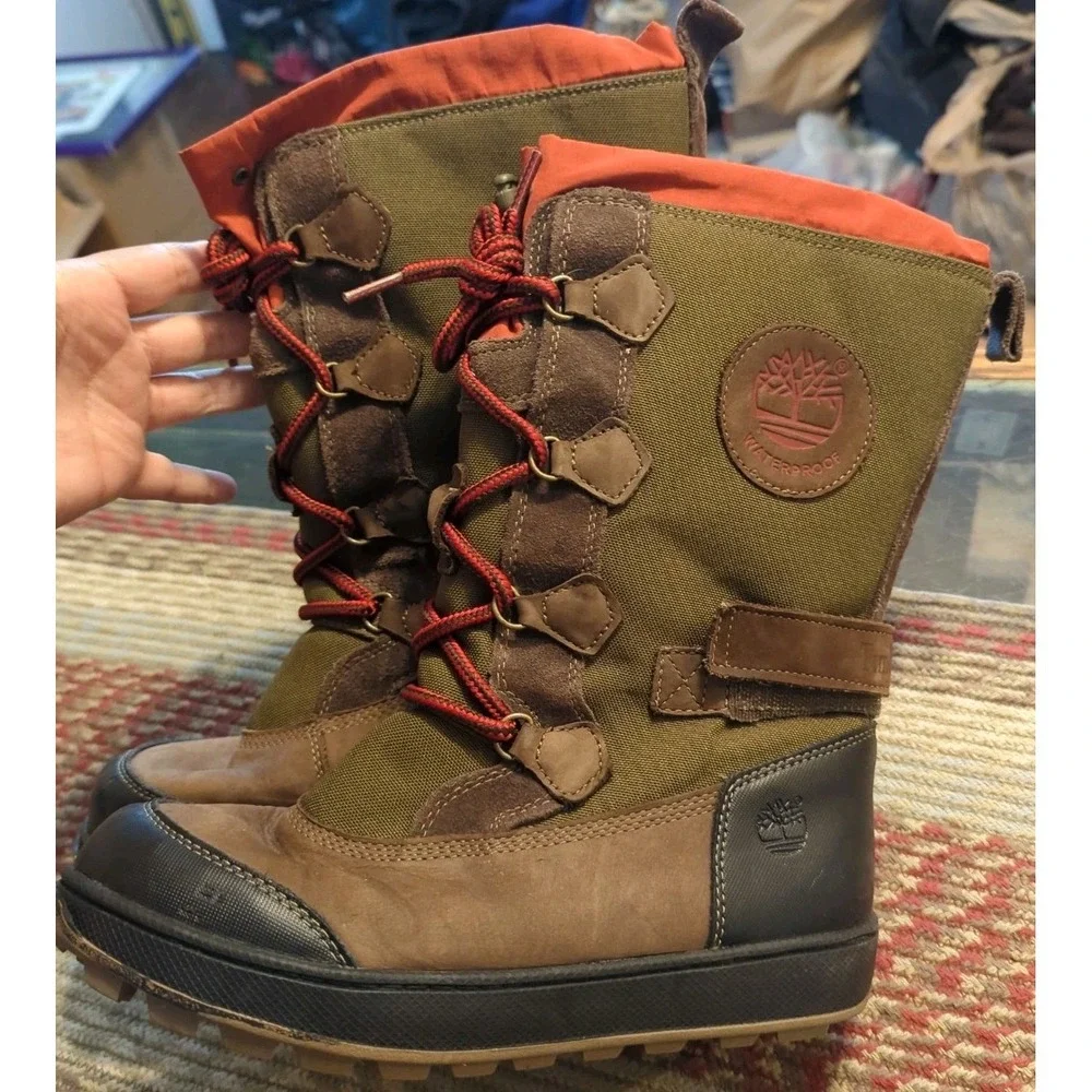Big KIDS Timberland THERMOLITE Furry Lined Waterproof‎ Boots Size 4.5